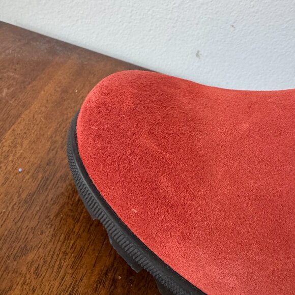 Sorel Joan Of Arctic Chelsea Wedge in Carnelian Red Brown Suede - Picture 6 of 11
